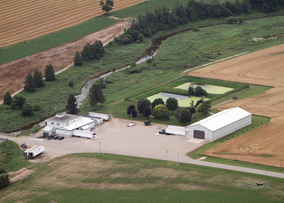 overhead view of Stovel Siemon facility in 2013